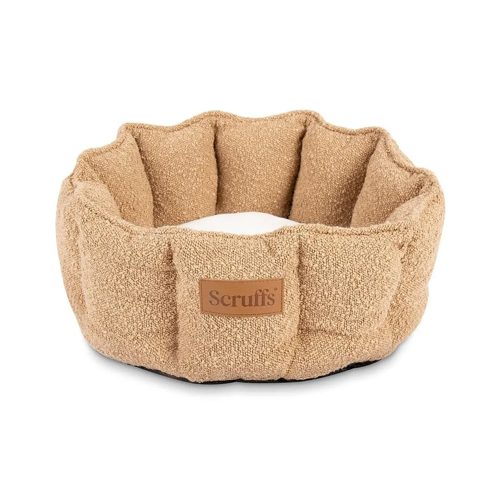Scruffs kattenbed boucle ø 45 cm – desert tan