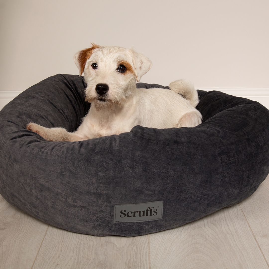 Scruffs cosy kattenmand caramel brown 45×45 cm – imitatie suède