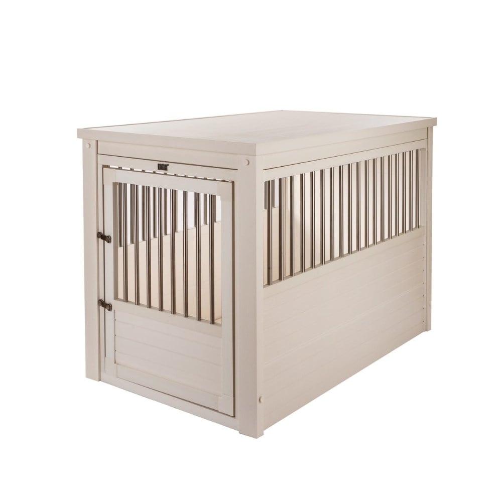 New age pet innplace™ hondenbench & bijzettafel | l - antique white