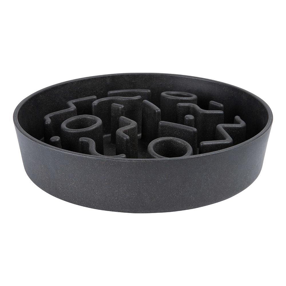 District 70 hondenvoerbak bamboo slow feeder ø28 cm – dark grey