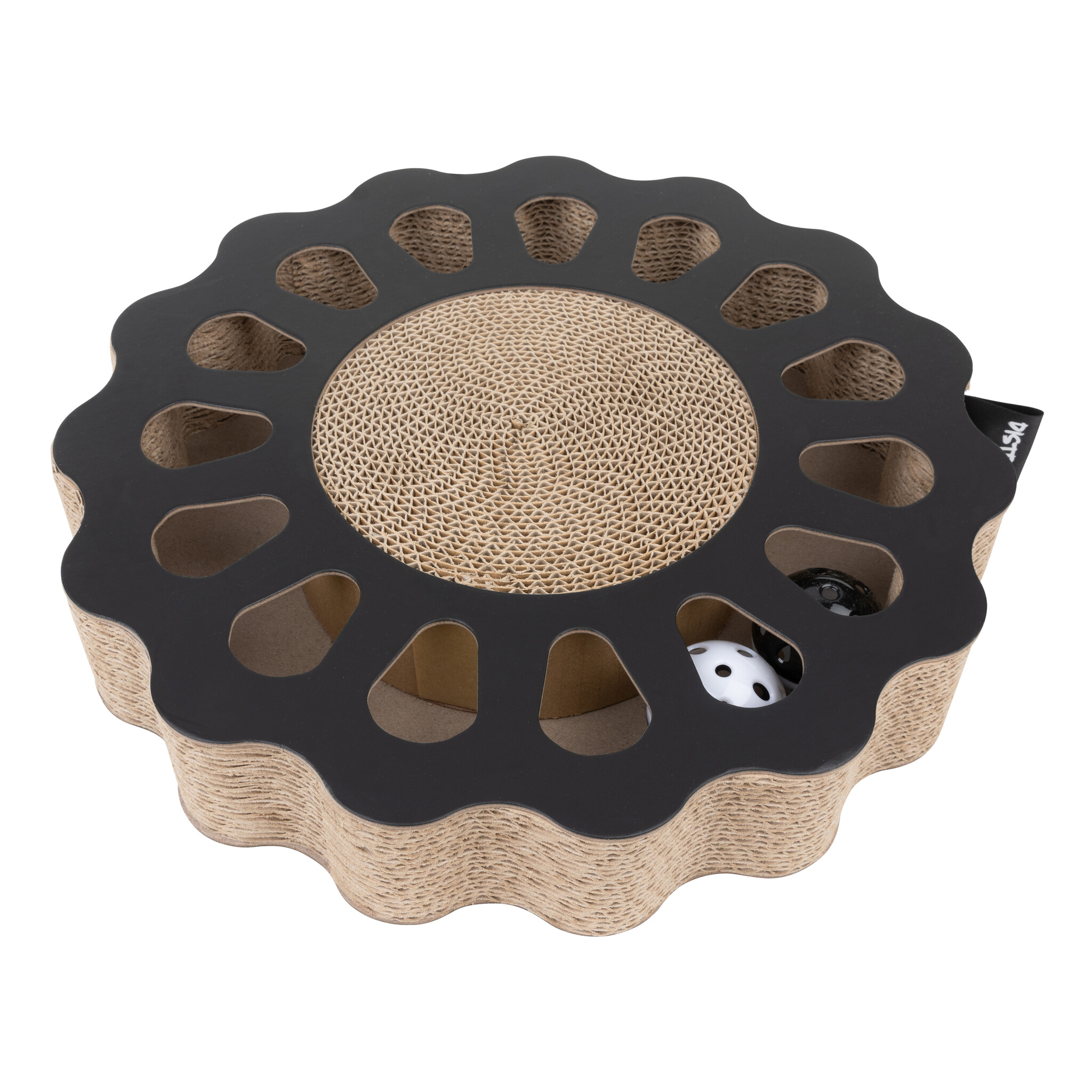 District 70 krabspeelgoed sunny zwart 32×32 cm – speelgoed voor katten