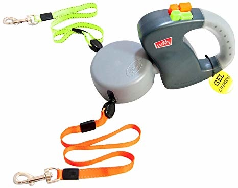 Wigzi dual doggie 3.0 | grijs hondenharnas voor twee honden