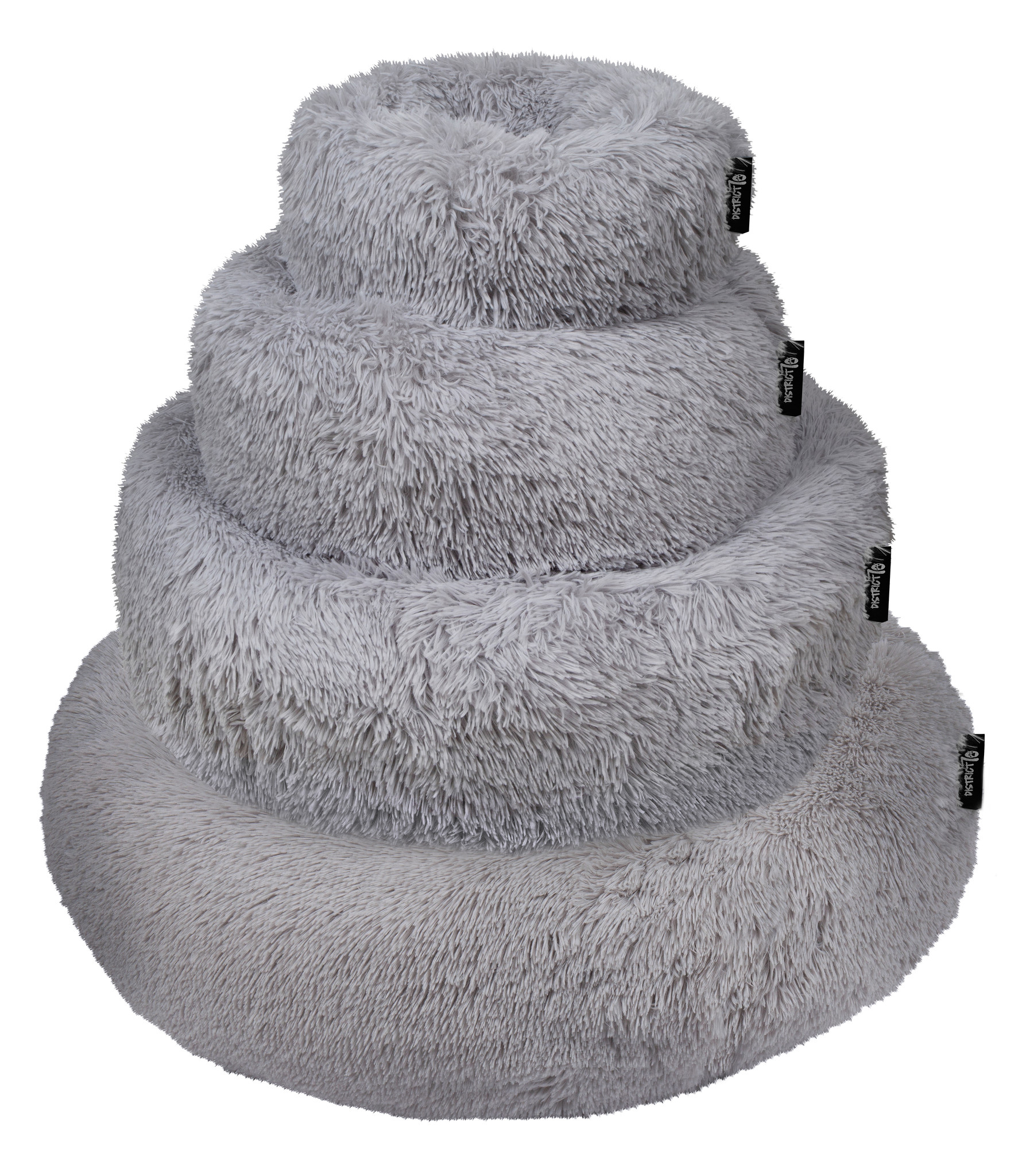 District 70 hondenkussen fuzz ø100 cm – lichtgrijs