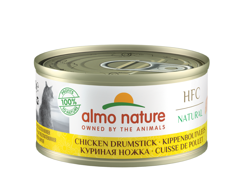 Hfc natvoer kat - natural - blik - 24 x 70g