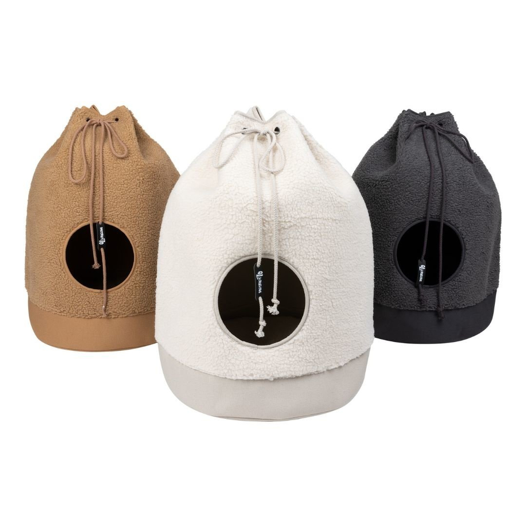 District 70 casa teddy kattenmand | mocca donkergrijs & cream