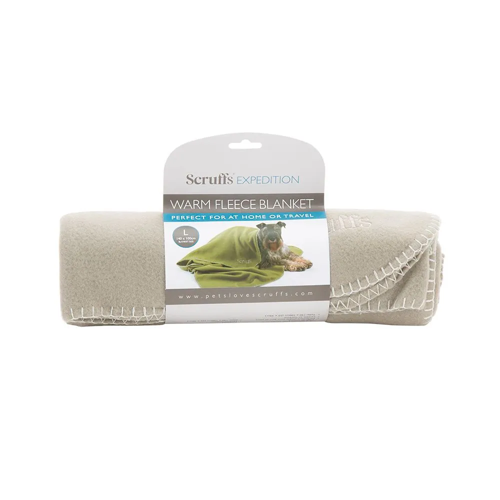 Scruffs expedition fleece pet blanket | storm grey, large 140x100cm