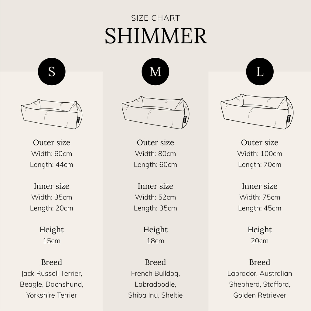 District 70 shimmer hondenmand | ochre, medium 80x60 cm