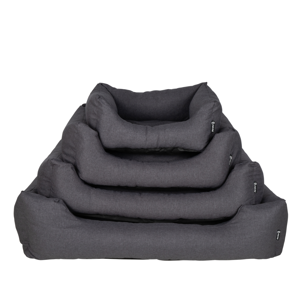 District 70 classic box bed | charcoal grey, large 100x70 cm