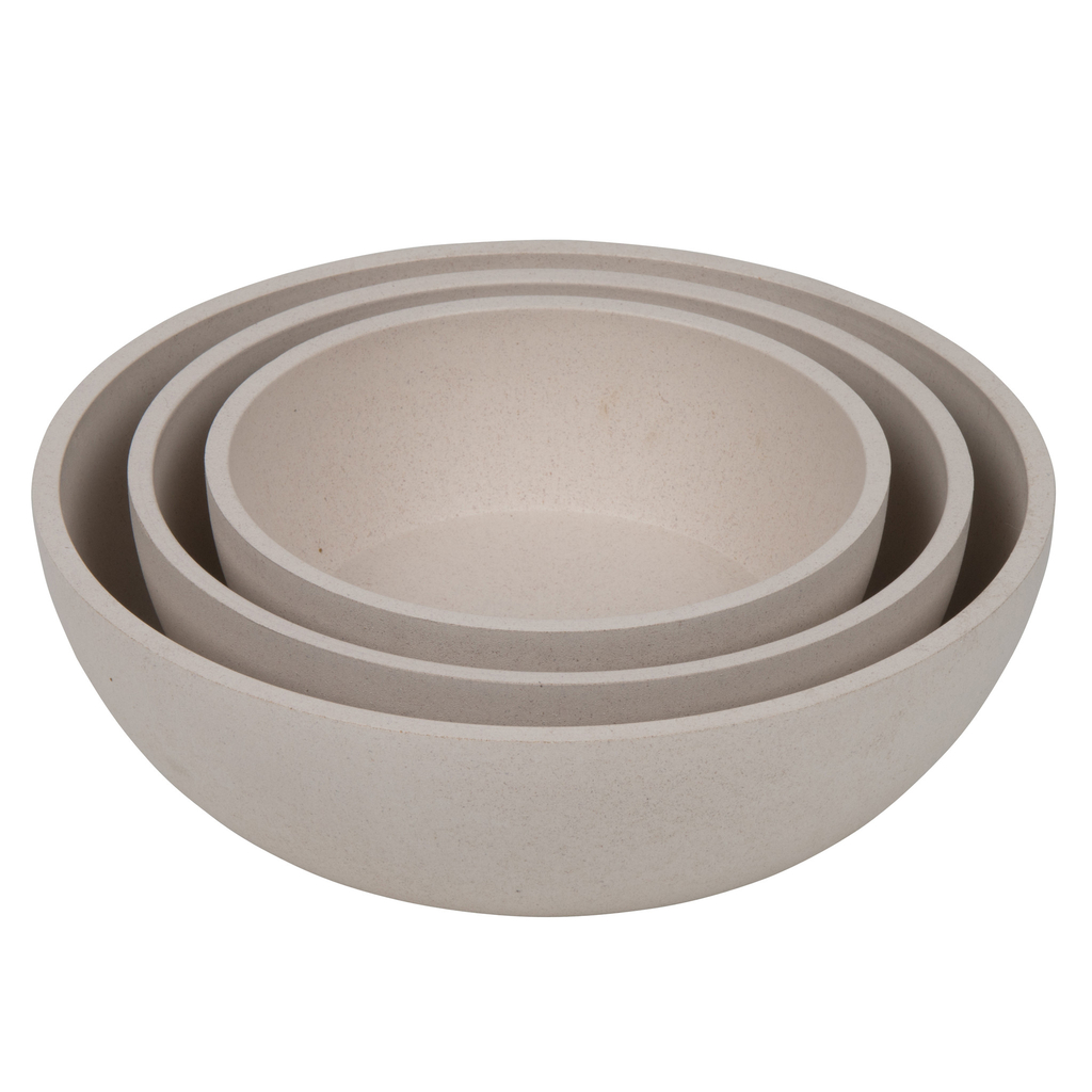 District 70 bamboo voerbak voor honden | merengue, medium ⌀ 17,5 cm