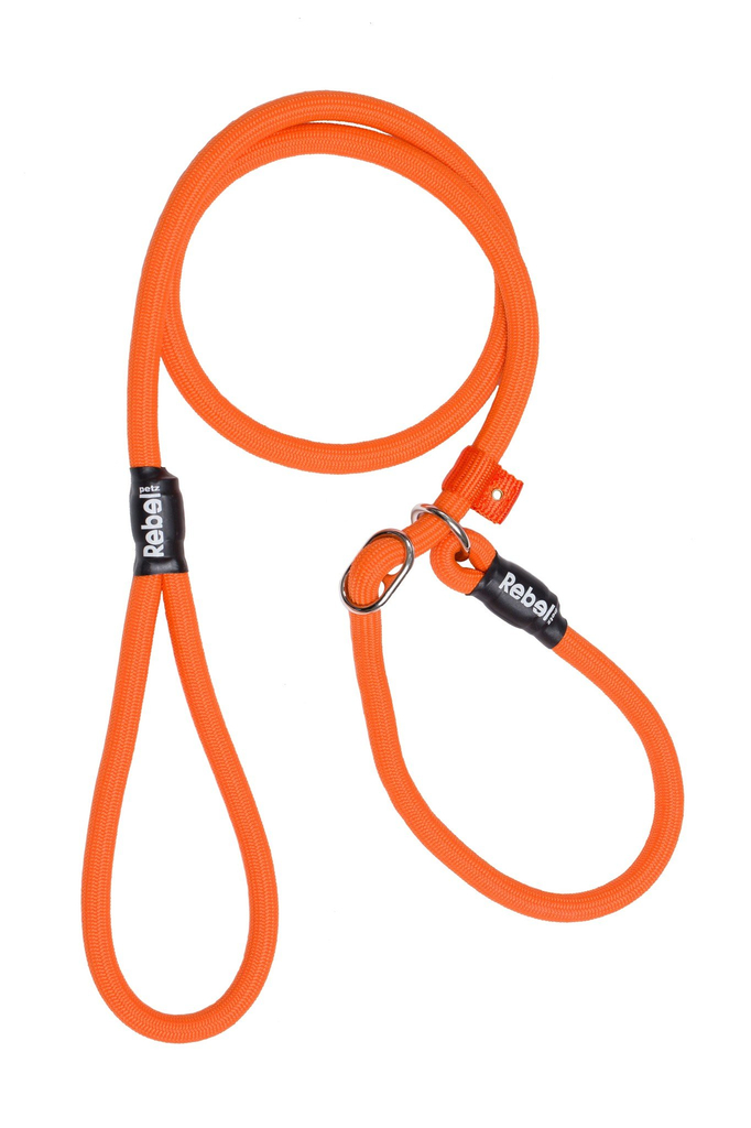 Rebel petz training leash | oranje, large - 12 mm x 140 cm