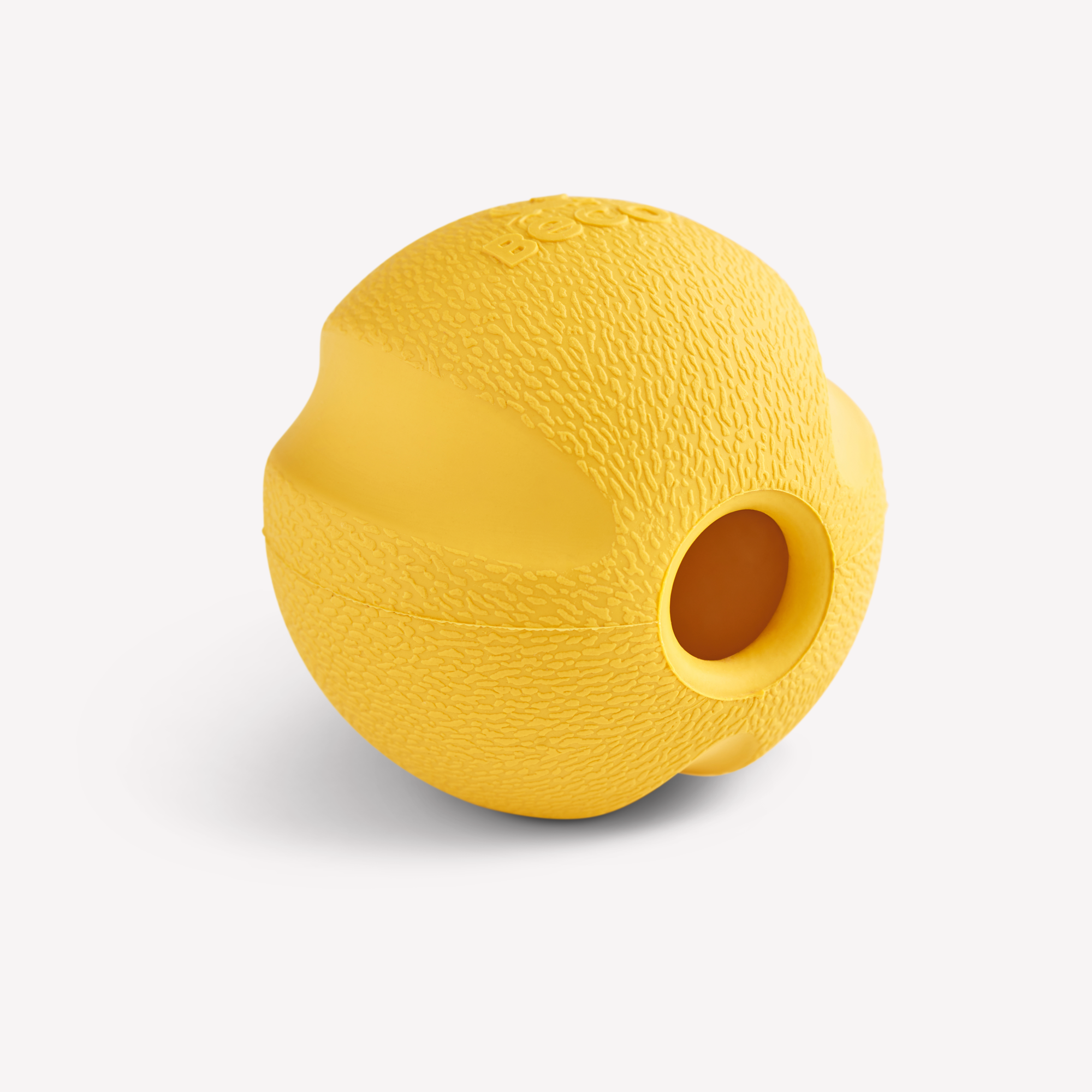 Beco fetch ball werpbal geel – stuiterend natuurrubber