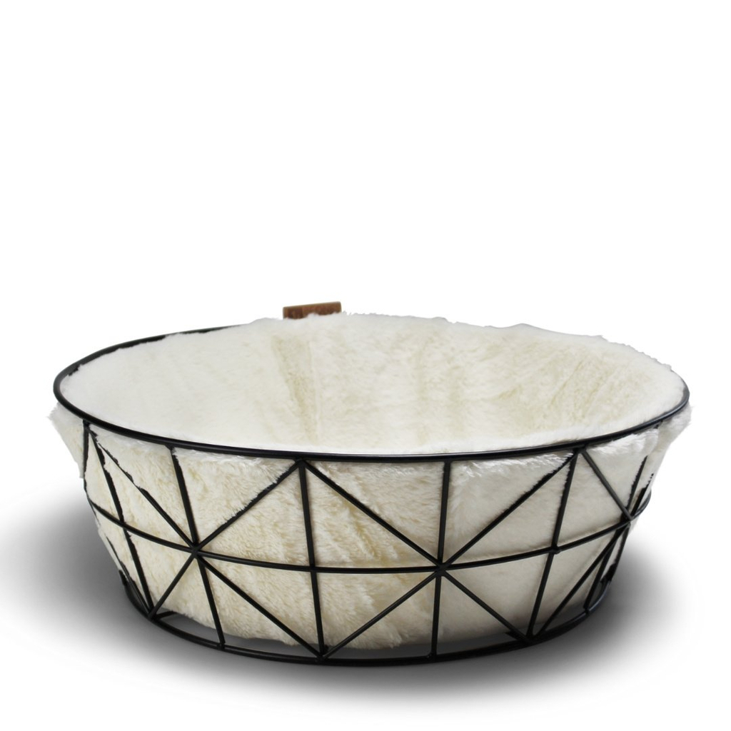 Metal wire cat basket foam cushion
