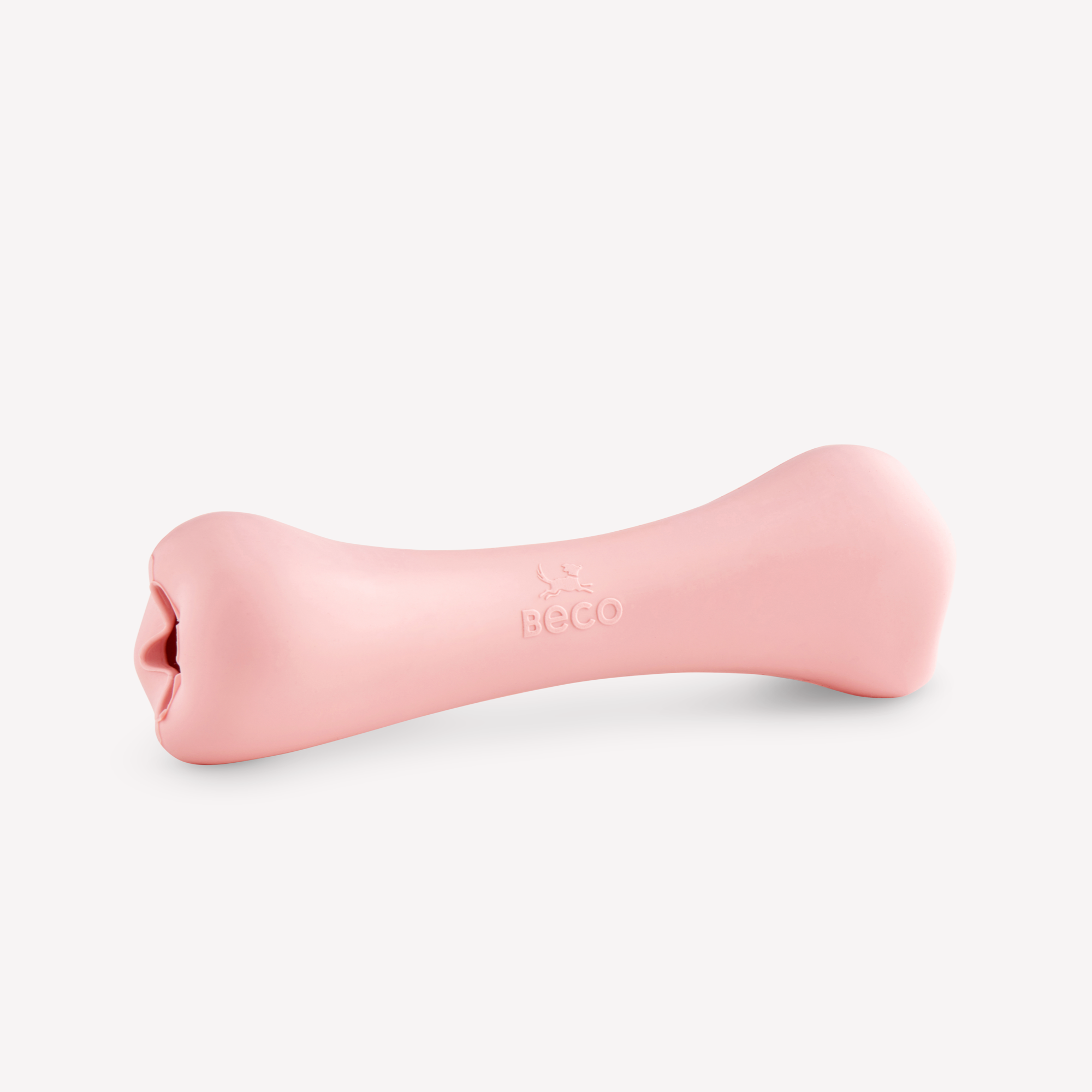 Beco treat bone roze – kauwspeeltje van natuurlijk rubber