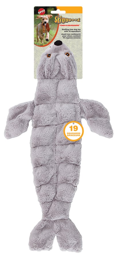 Skinneeez skinneeez tons-o-squeakers zeehond | speelgoed voor honden