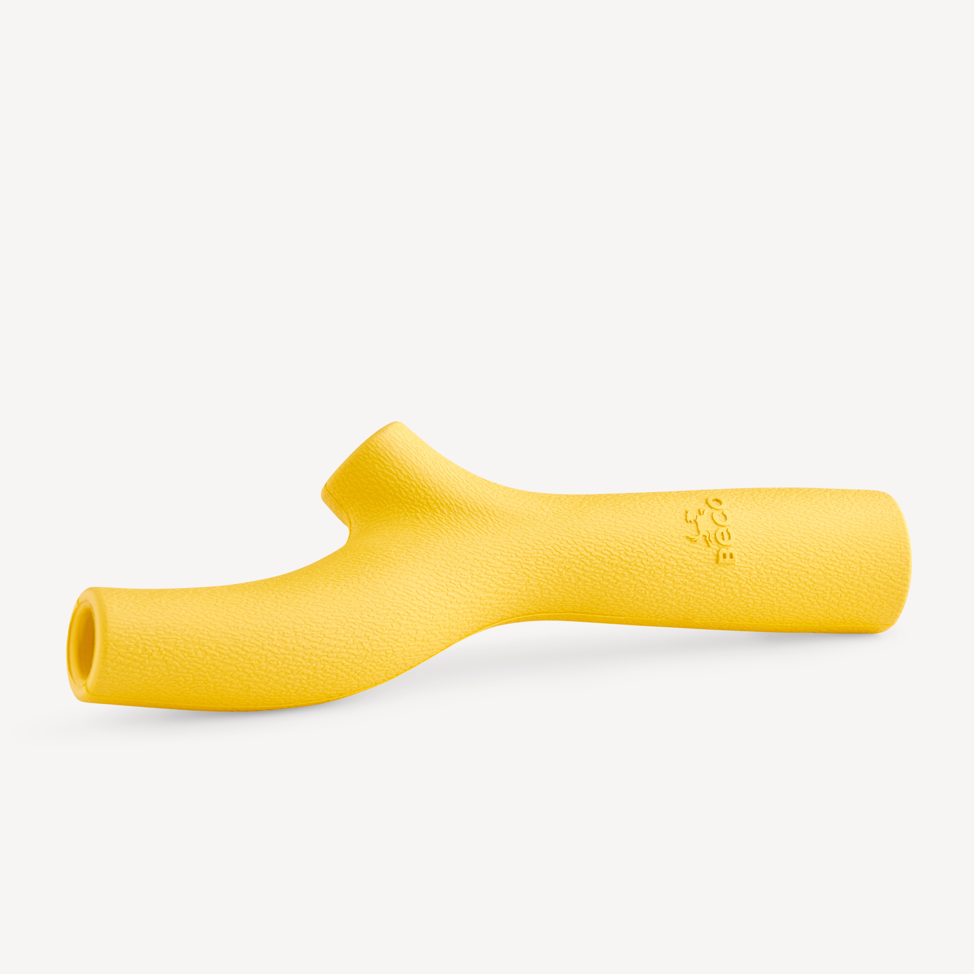 Beco kauwspeeltje super stick geel – natuurlijke rubber 20×5 cm