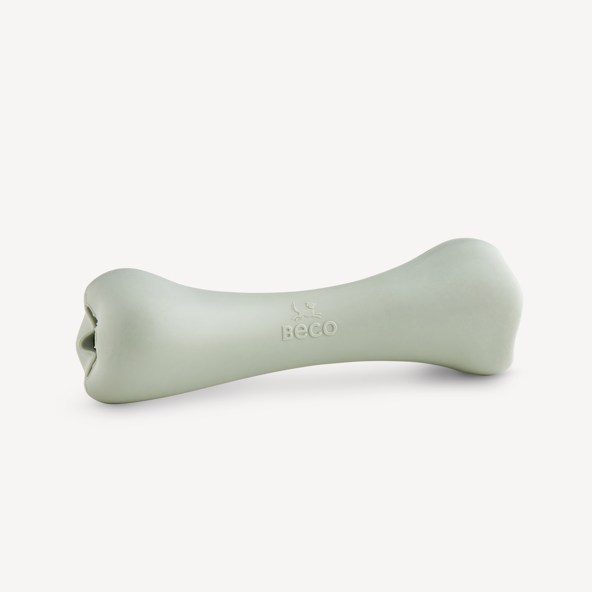 Beco kauwspeeltje treat bone groen – 18×6 cm van natuurlijk rubber