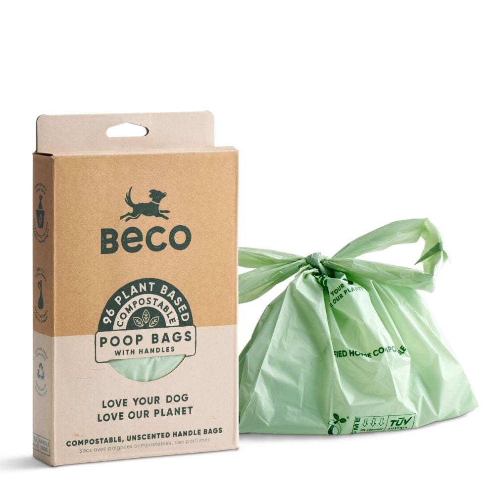 Beco poop bags compostable met handvatten | 96 stuks