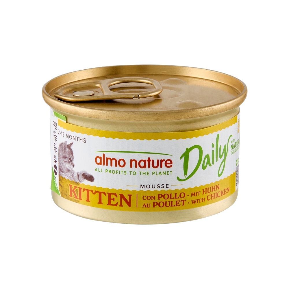 Daily menu natvoer kat mousse met kip blik