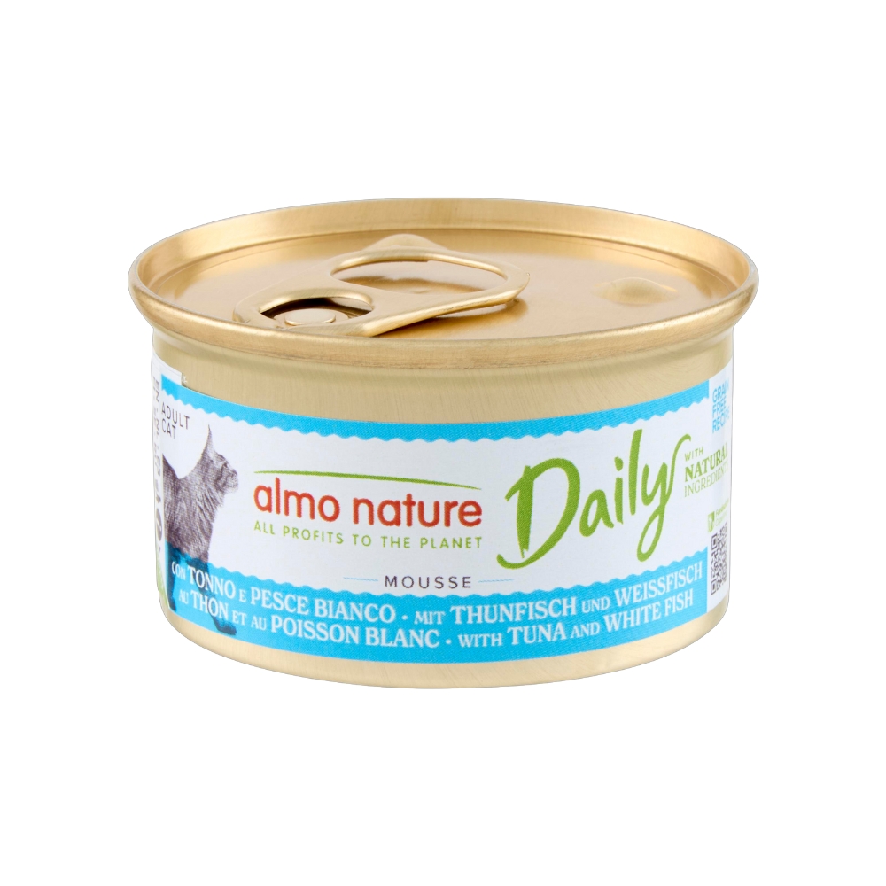 Daily menu natvoer kat mousse blik