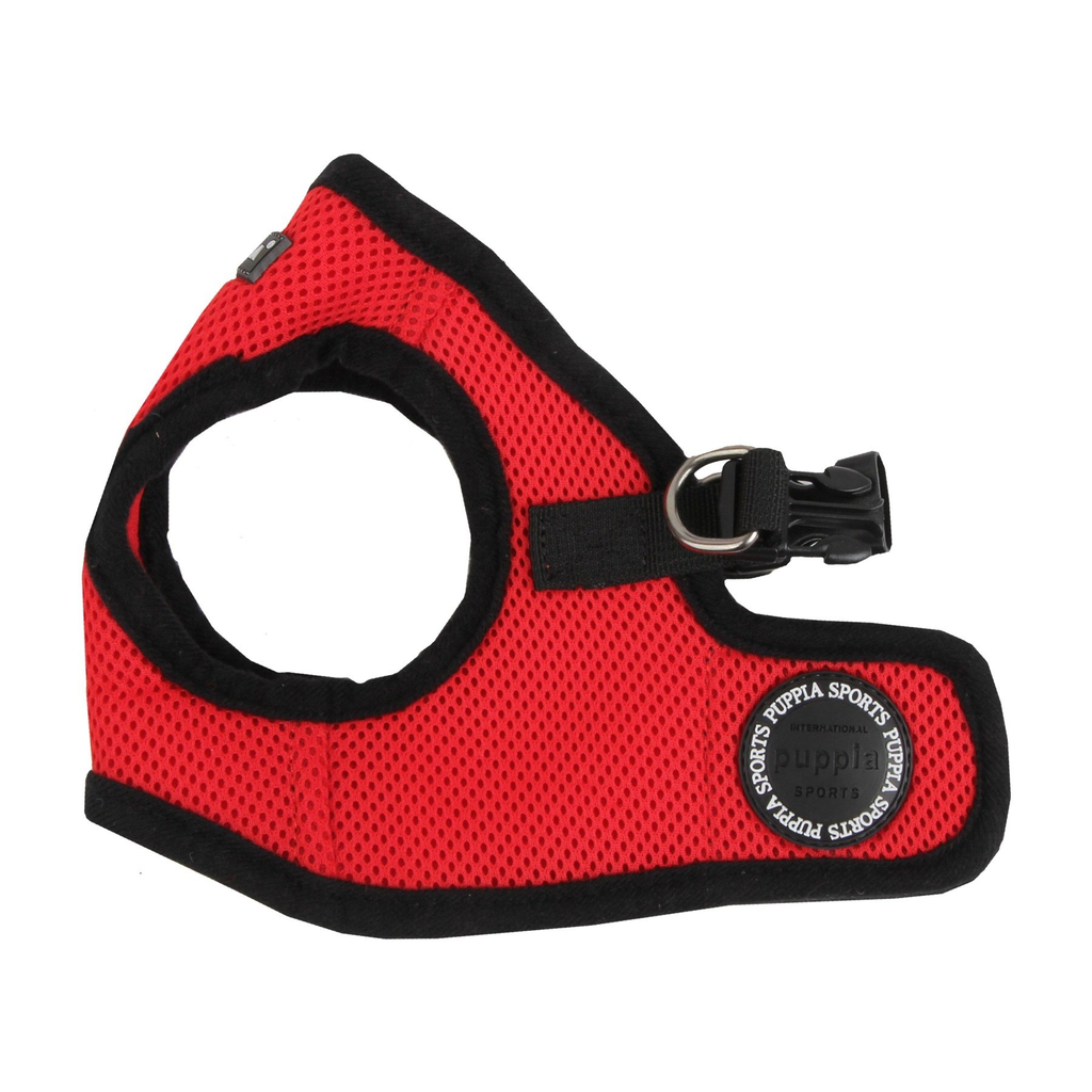 Puppia soft vest harnas | rood, medium (nek 29 cm, borst 37-39 cm)