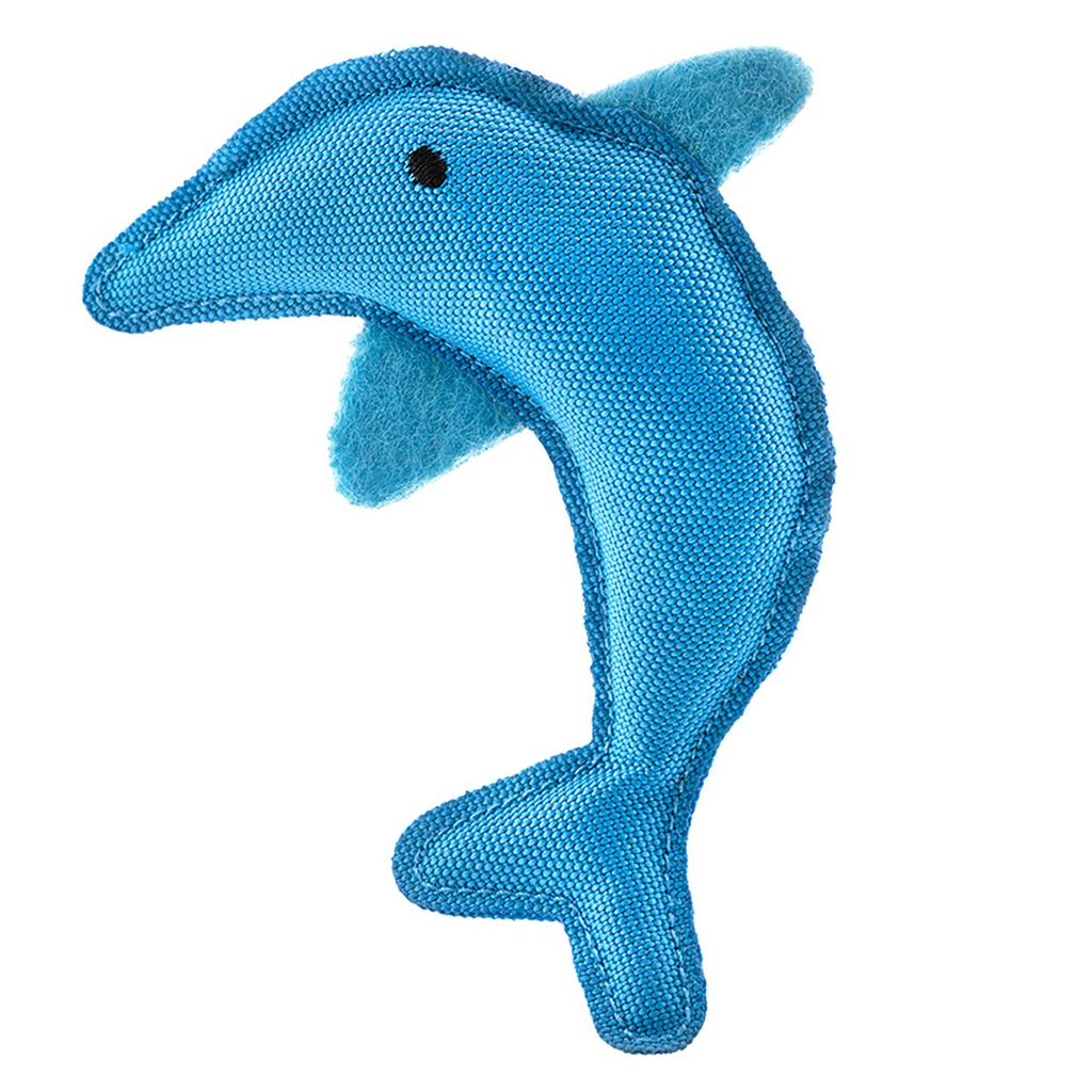 Plush catnip dolphin toy