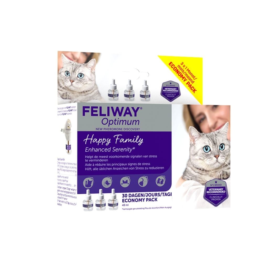 Feliway optimum refill 3x48ml | kalmerende vervang navullingen