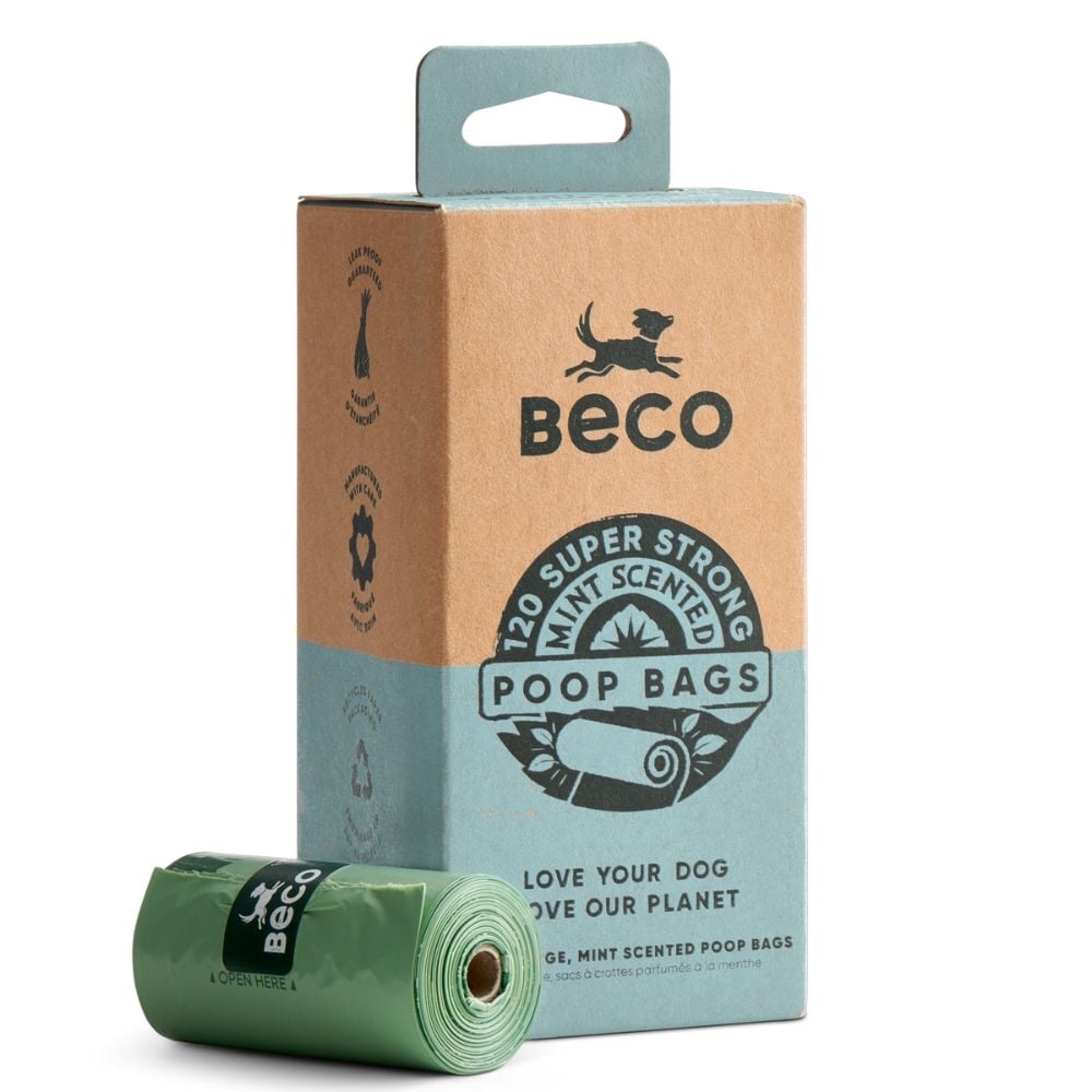 Beco poop bags recycled | mint scented multi pack 120 (8x15)