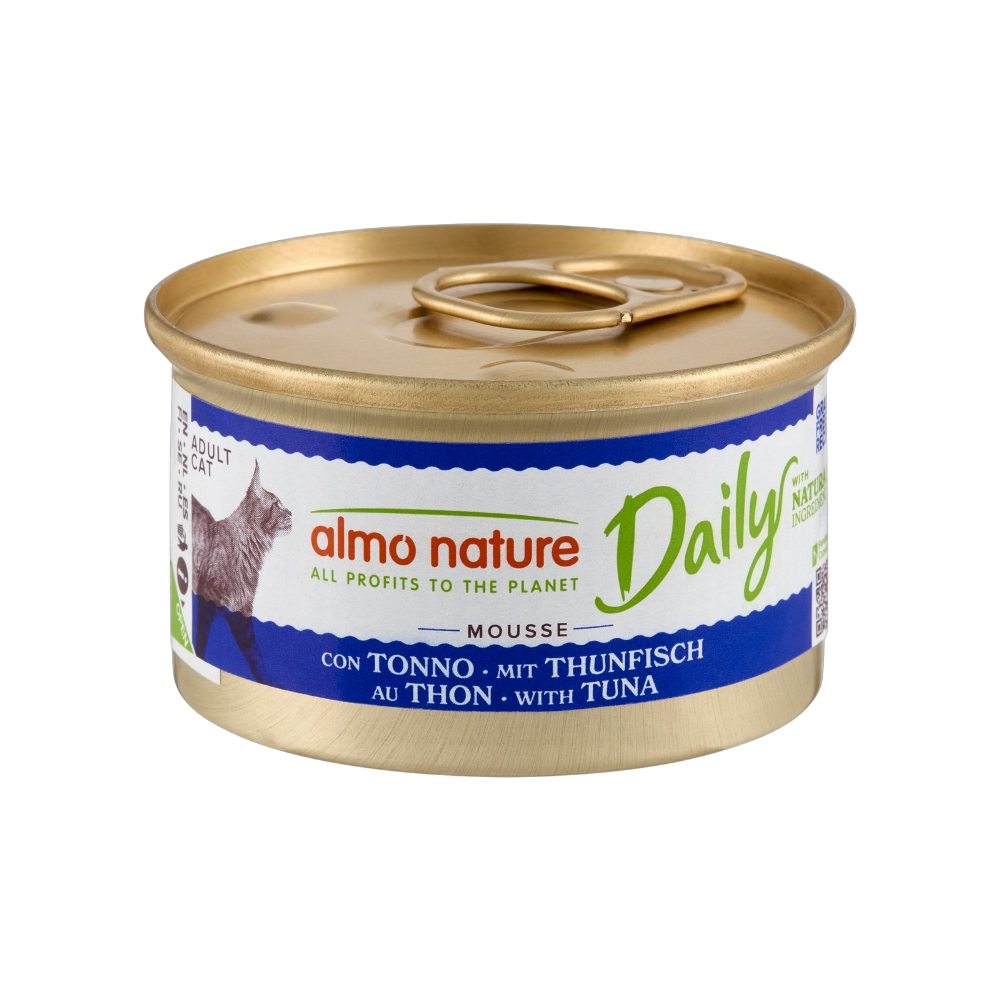 Daily menu natvoer kat mousse blik
