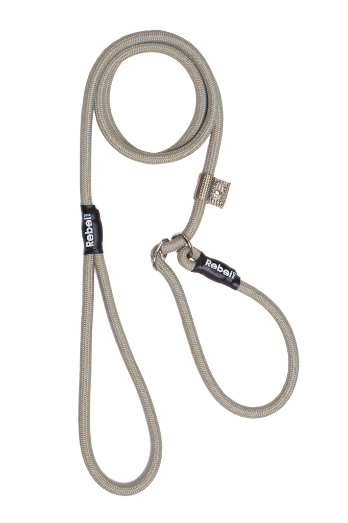Rebel petz training leash | taupe, small - 8 mm x 140 cm