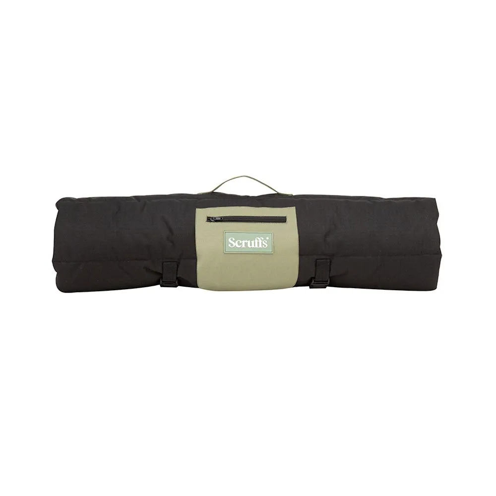 Scruffs expedition roll up travel pet bed | khaki green, 100 x 70 cm