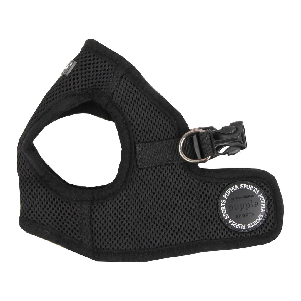 Puppia soft vest harnas | zwart, extra-small, nek 23 cm, borst 24-26 cm