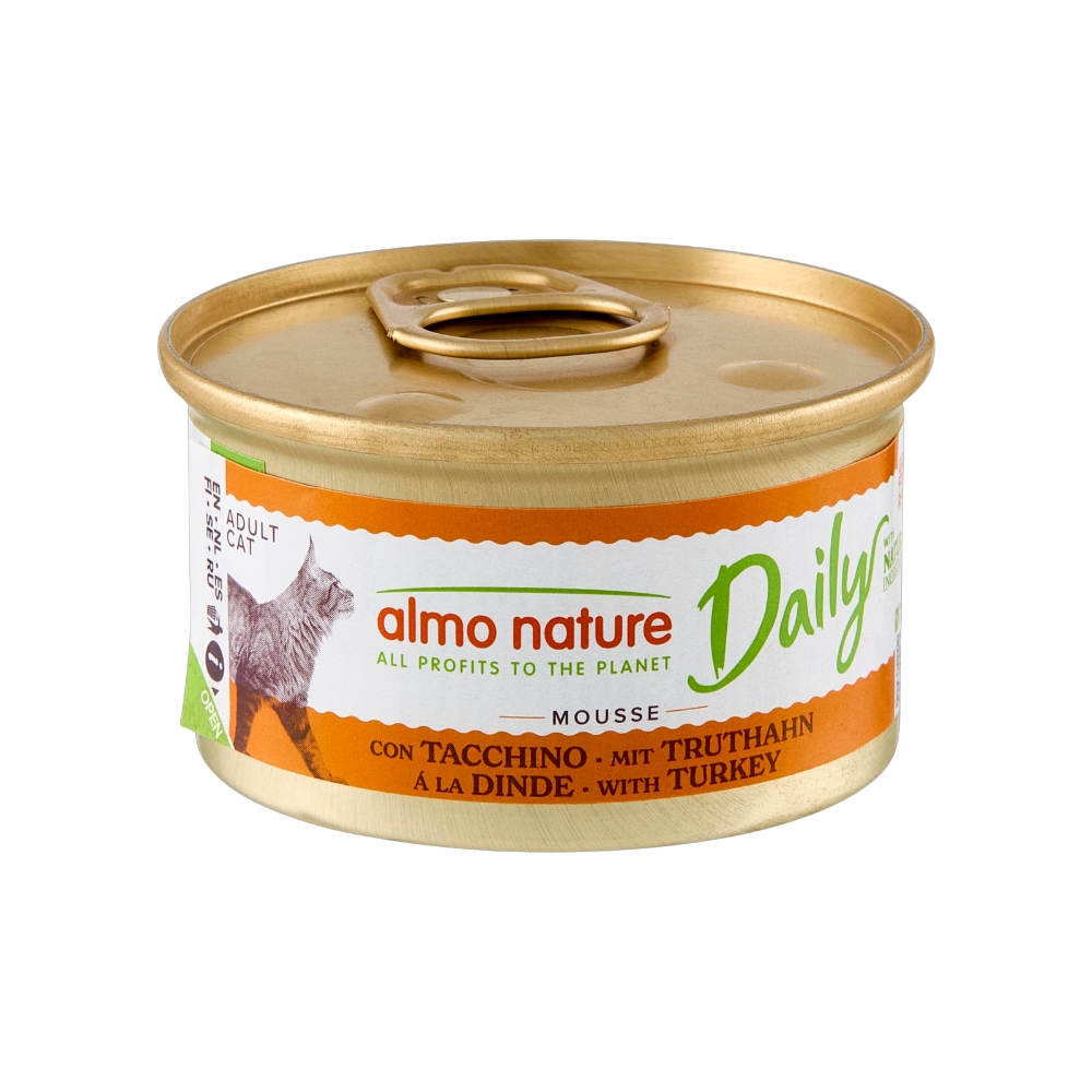 Daily menu natvoer kat mousse blik