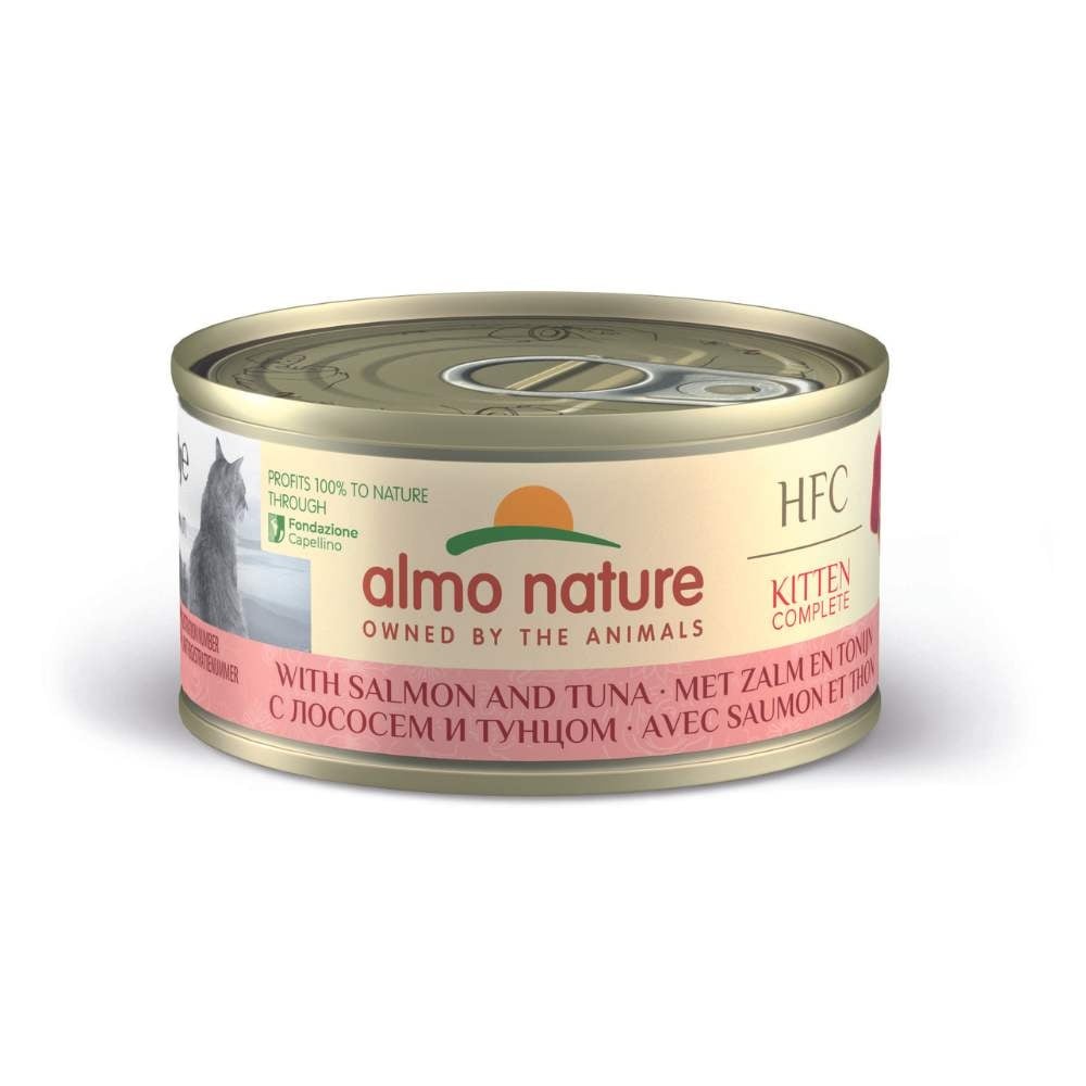 Almo nature hfc kitten compleet natvoer blikjes zalm met tonijn