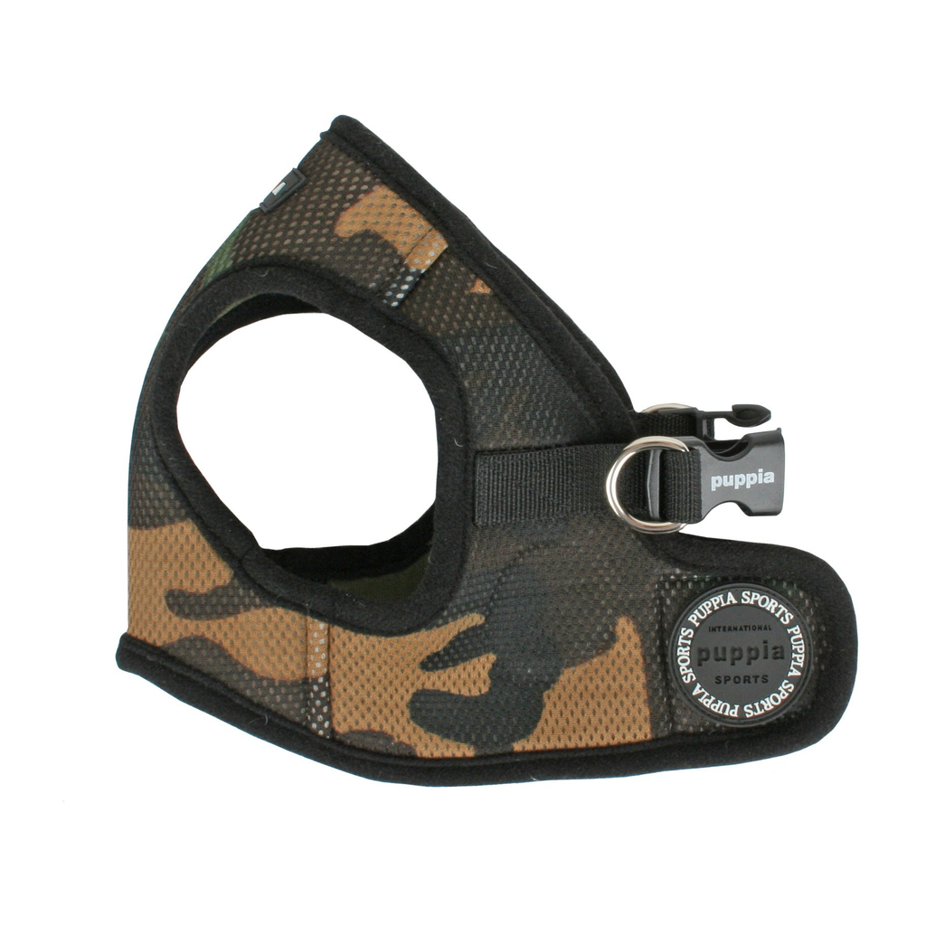 Puppia soft vest harnas | camouflage, xs (nek 23cm, borst 24-26cm)