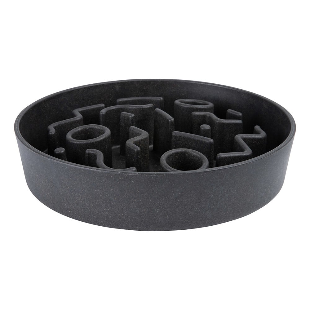 District 70 bamboo slow feeder hond | dark grey ø21 cm (1200ml)