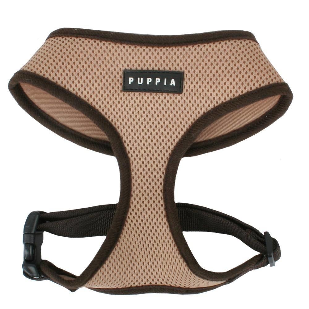 Puppia soft harnas | beige, maat s - nek 26 cm, borst 33-49 cm