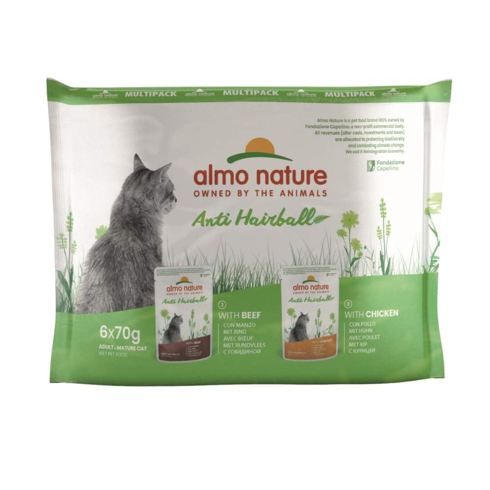 Anti-hairball natvoer kat multi pack rund en kip