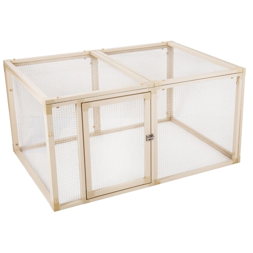 New age pet kippenren fontana | houten buitenren voor kippen