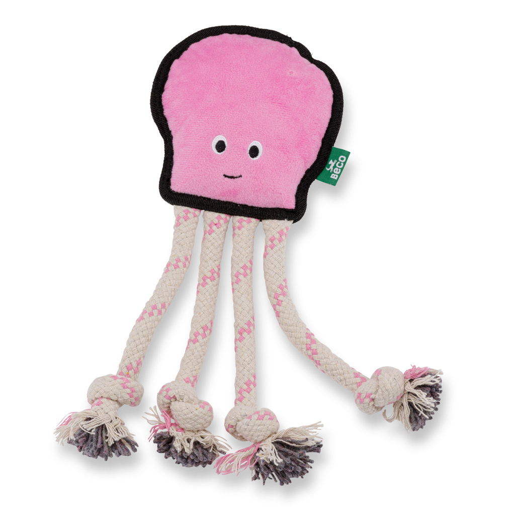 Beco rough & tough recycled octopus medium | duurzaam speelgoed