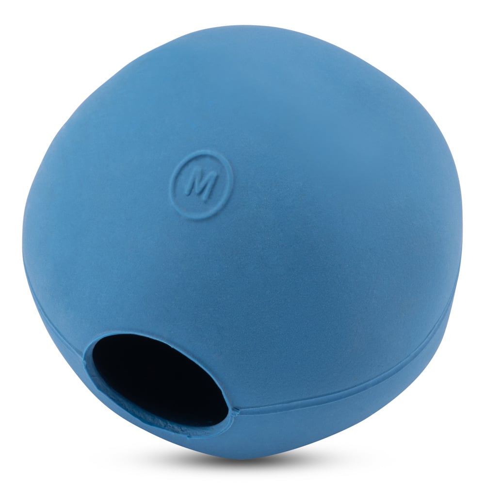 Beco rubber ball | blauw, medium - 6,5 cm