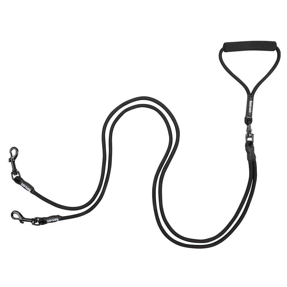 Rebel petz adjustable double dog leash | small (140 cm, ø 8 mm)