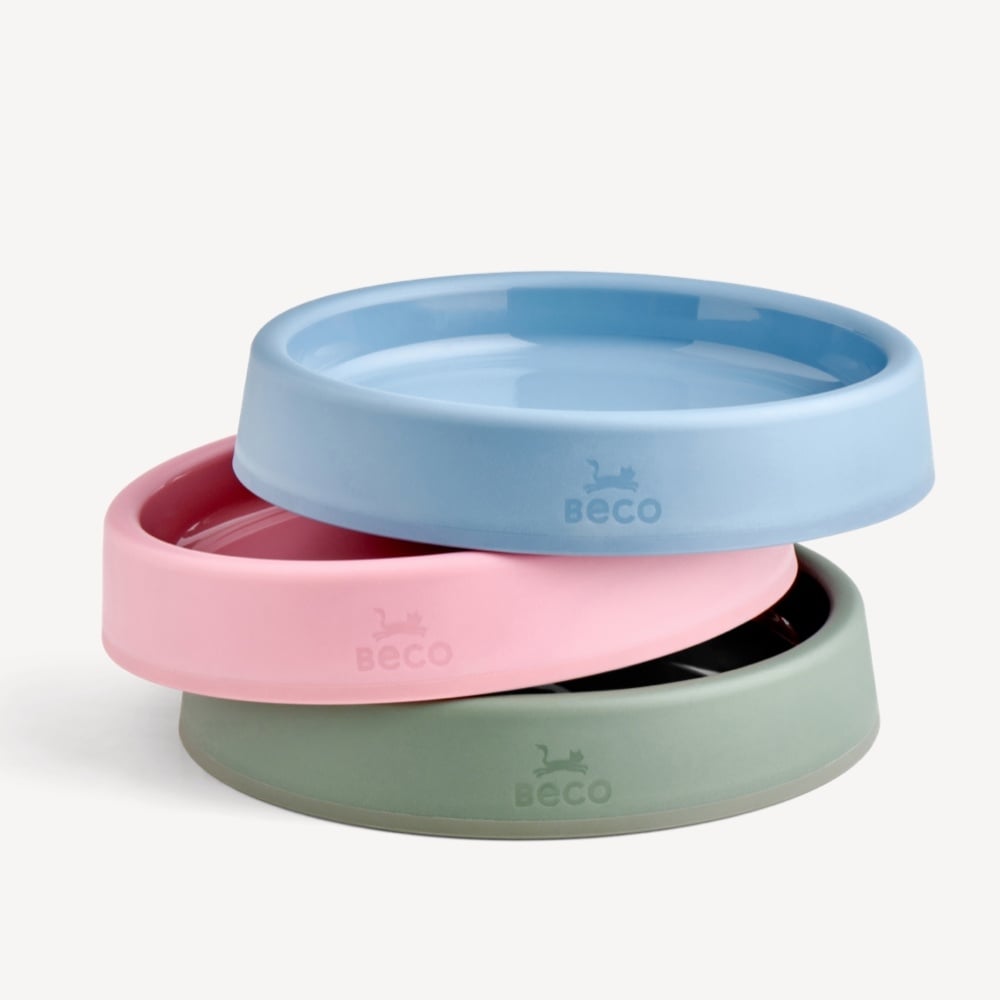 Beco steady cat bowl | blauw - 300 ml - honden en kattenvoerbak