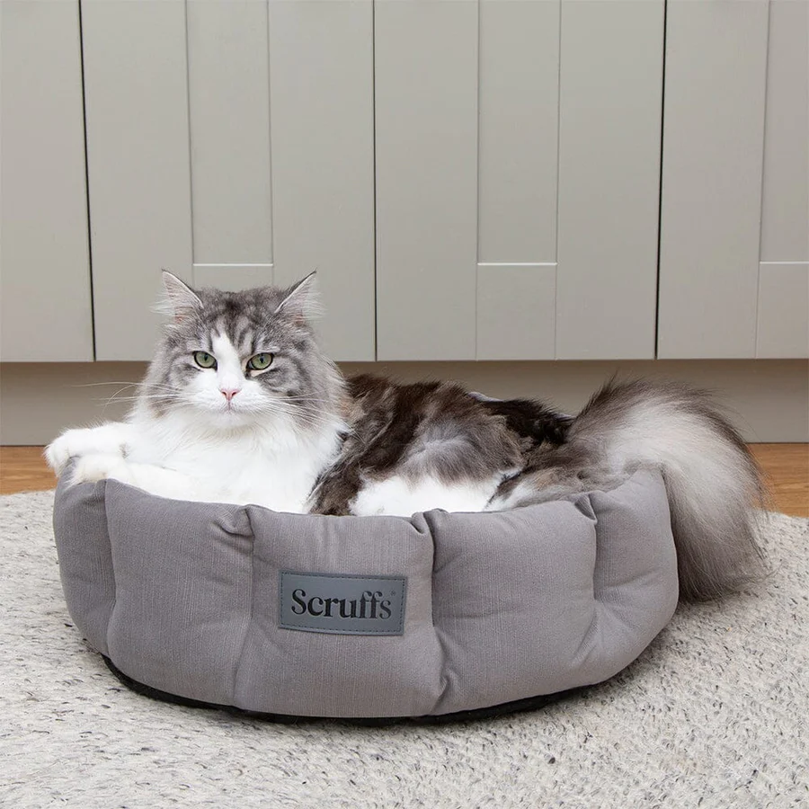 Scruffs helsinki cat bed | dove grey - ø 45 cm
