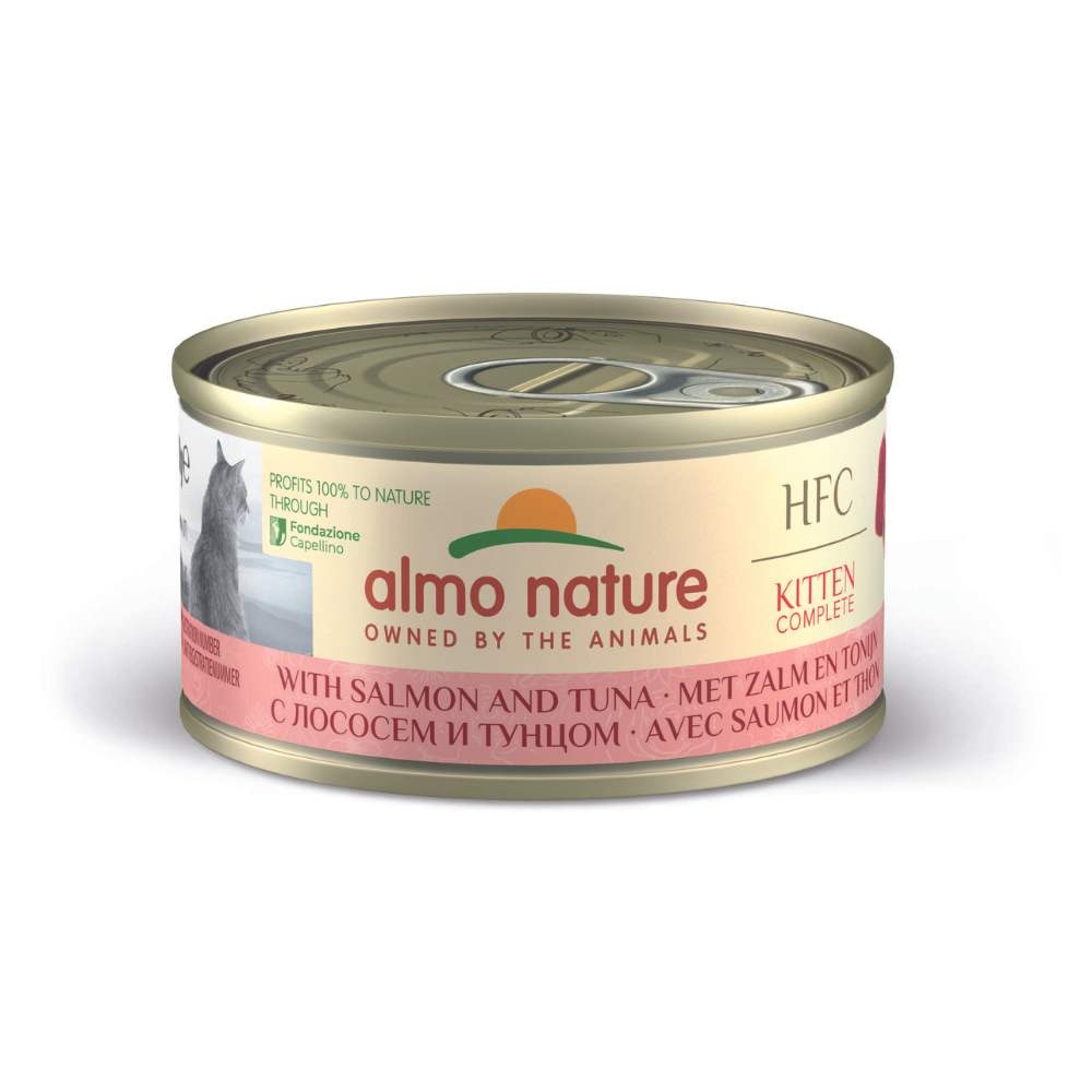 Almo nature hfc kitten compleet natvoer blikjes zalm met tonijn