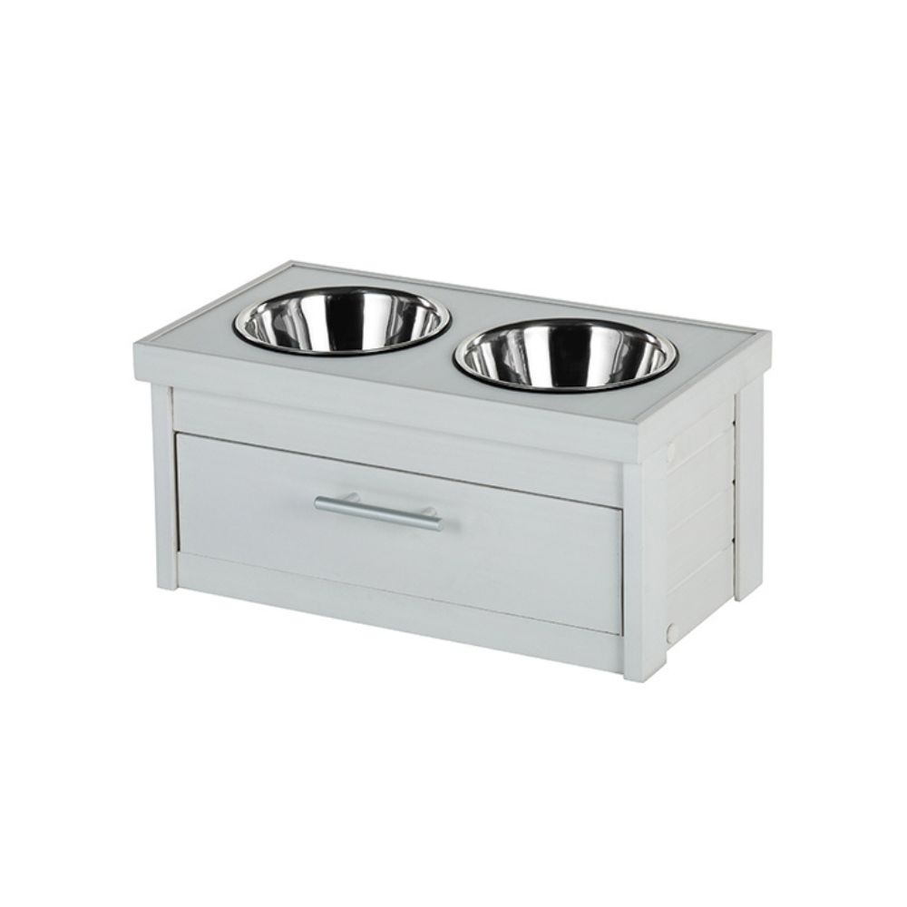 New age pet piedmont pet diner s 46×21 cm – antique white