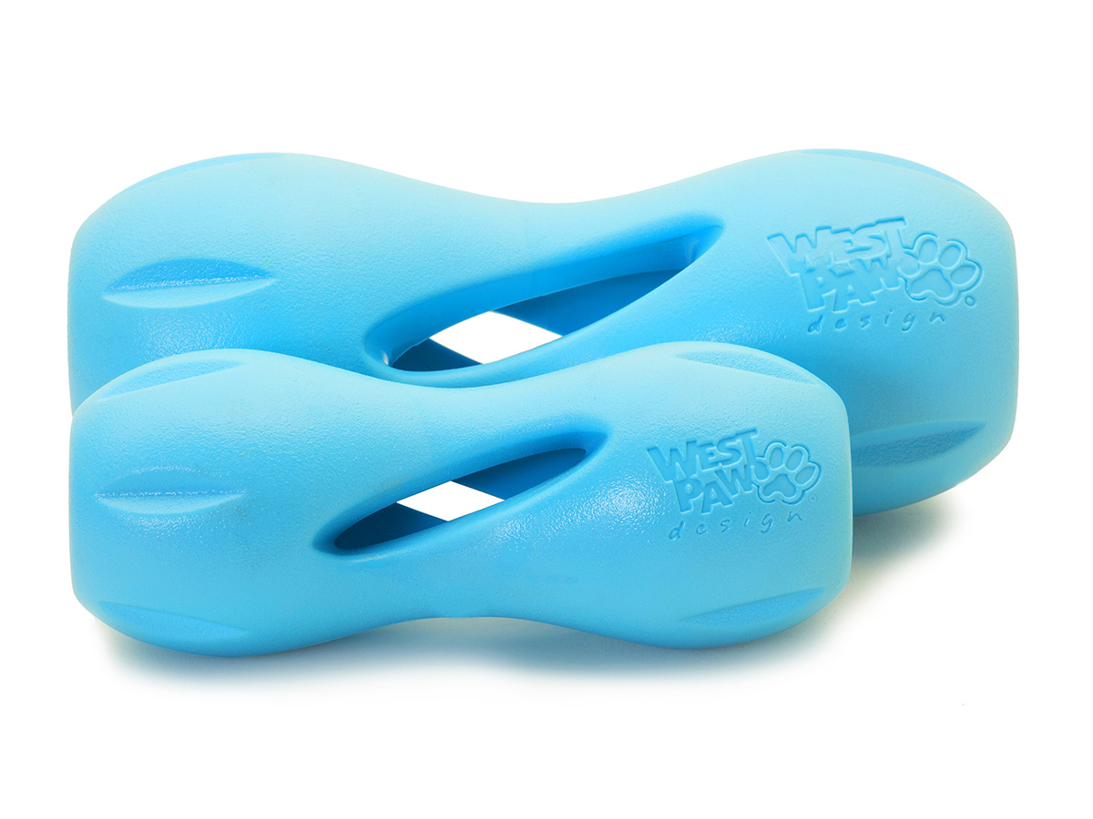 West paw honden speelgoed zogoflex qwizl large 17 cm – aqua blauw
