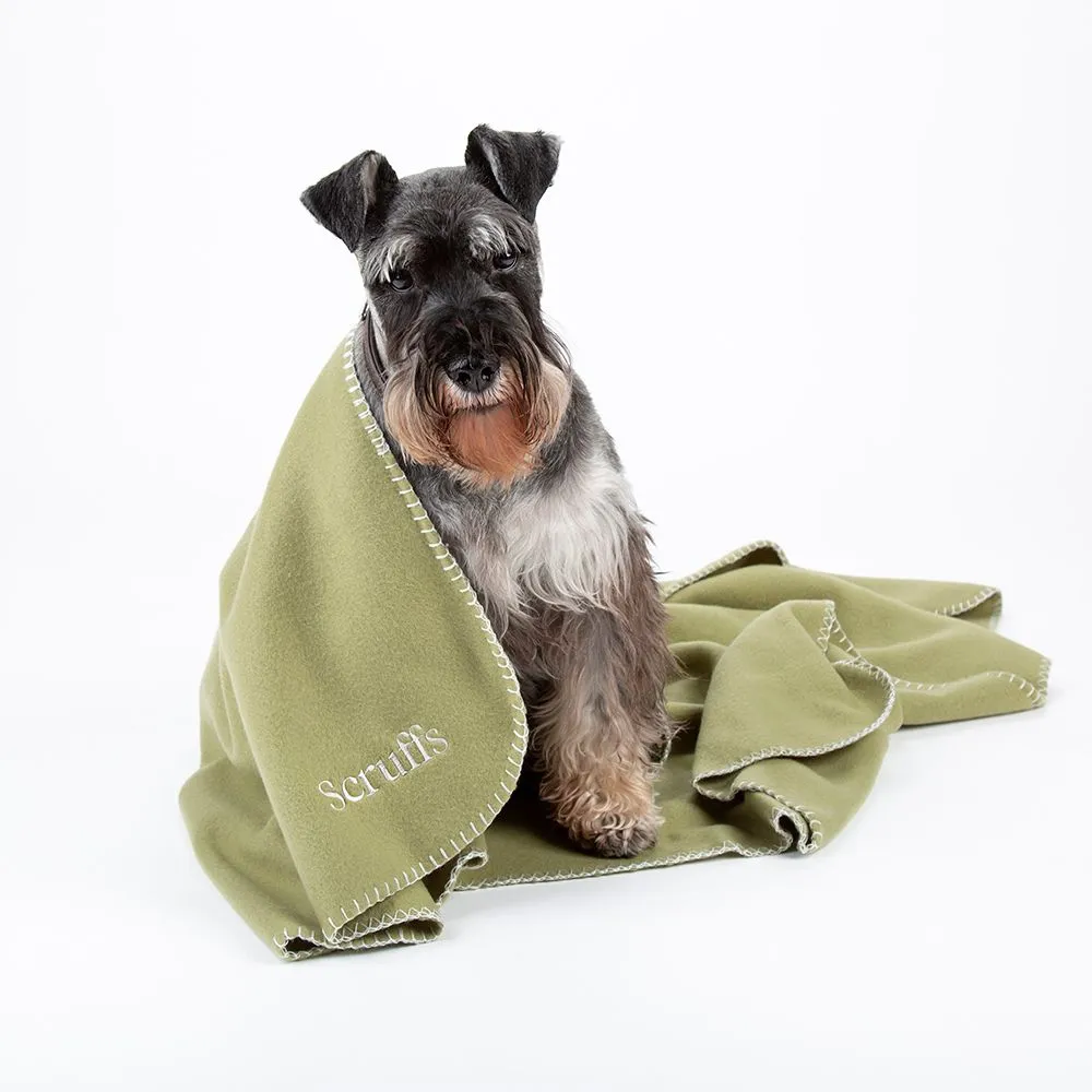 Scruffs expedition fleece pet blanket | khaki green, large 140x100 cm