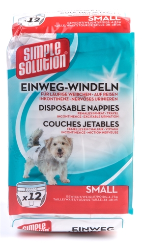 Simple solution wegwerp honden luier | small 12 st 38-48 cm