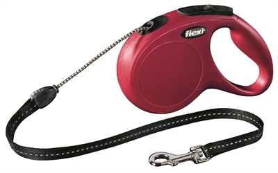 Flexi rollijn classic cord rood | m 5 mtr