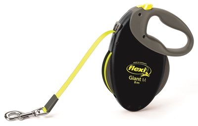 Flexi rollijn giant tape neon | m 8 mtr zwart/geel